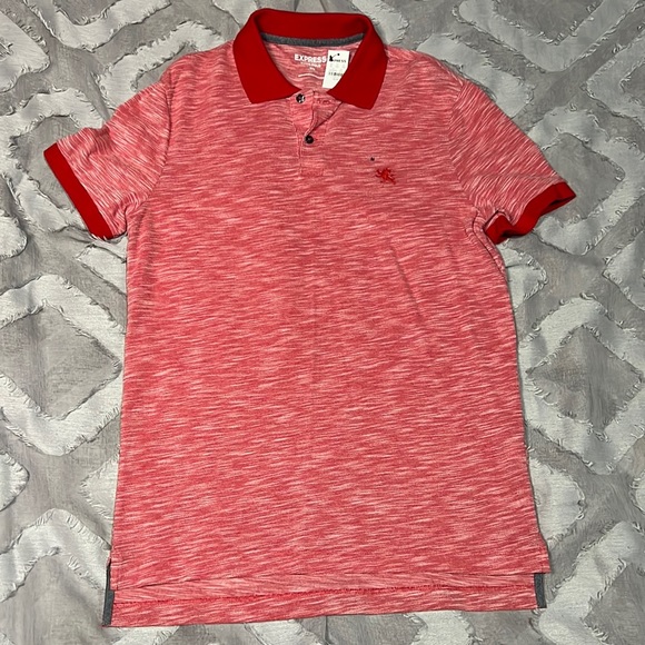 Express Shirts Mens Red Express Polo Shirt Nwt Poshmark